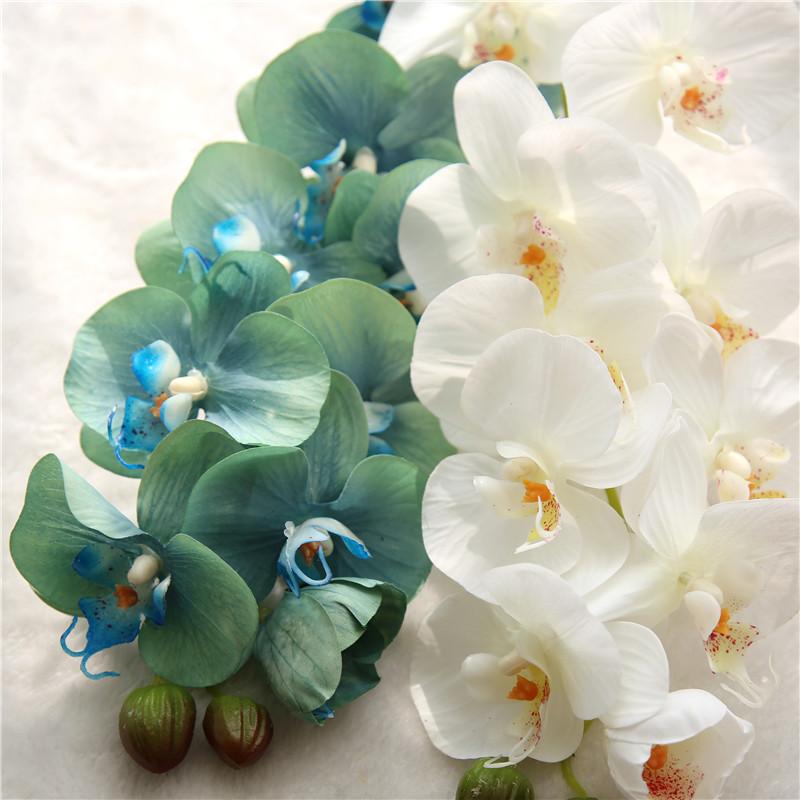 

Fashion Orchid Artificial Flowers DIY Artificial Butterfly Orchid Silk Fake Flowers Bouquet Phalaenopsis Wedding Home Decoration