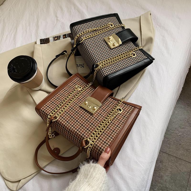 

Bag Female 2021 Popular New Trendy Fashion Woolen Shoulder Underarm Bag Western Chain Crossbody Underarm Multifunctional, Black