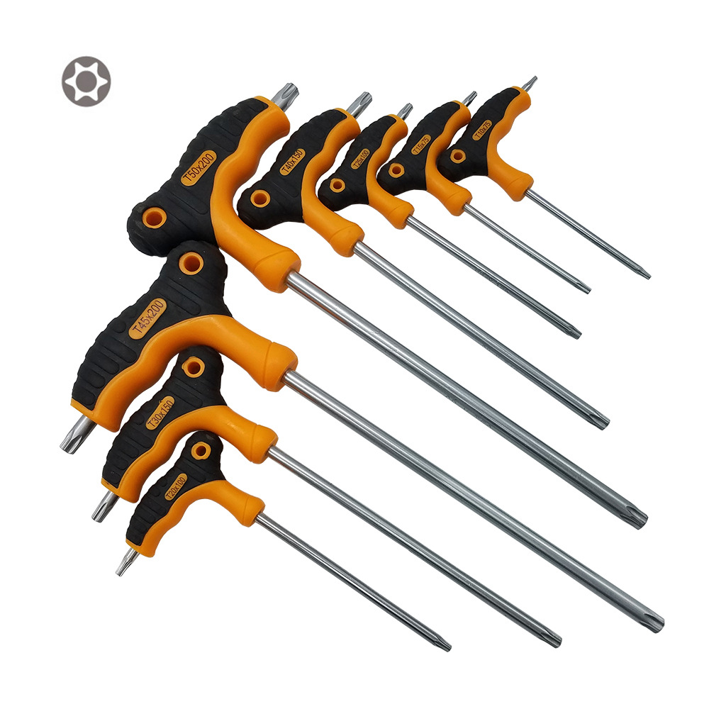 

8pc T Handle Torx Star Key Wrench Set Torx Driver Screwdriver Set Bike Bicycle Tool S2 T10 T15 T20 T25 T27 T30 T40 T45 T50