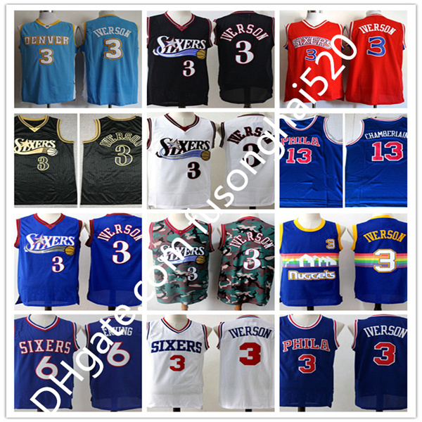 

Men Top Quality Allen 3 Iverson Joel 21 Embiid Basketball Jersey Ben Julius Simmons 6 Erving Georgetown University Cheap Retro Shirts