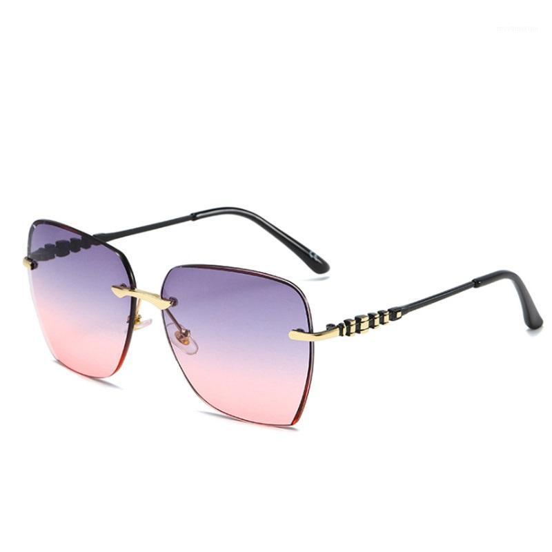 

2020 New Fashion Oversized Sunglasses Women Brand Designer Square Sun Glasses Men Vintage Rimless Shades UV4001