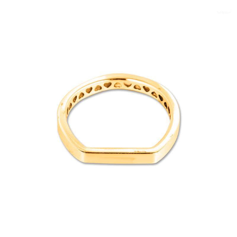 

100% 925 Sterling Silver Gold Color Rings for Women bar stacking Ring Stackable Silver Jewelry Wedding Party Gift anillos1