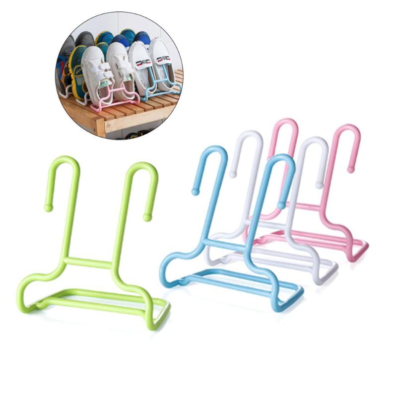 

10pcs/lot Multi-Function Shelf Drying Rack Shoe Rack Stand Hanger Children Kids Shoes Hanging Storage Wardrobe Organizer XB 156