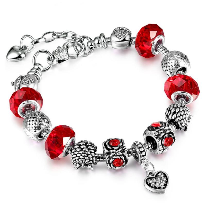 

Six-color crystal alloy big bead bracelet -style