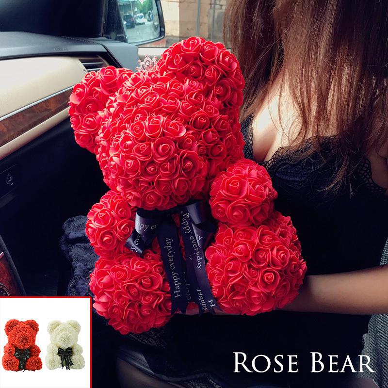fake rose teddy bear