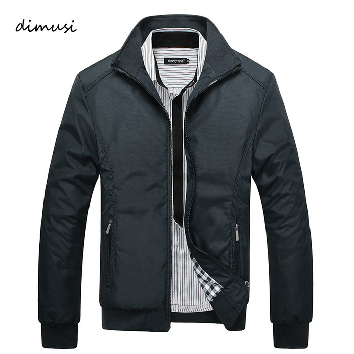 

Spring Autumn Men's Jacket Male Overcoat Casual Solid Thin Jacket Slim Fit Stand Collar Zipper Men Jackets Coat 5XL kg-17, Black
