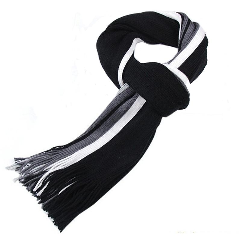 

Hot Sale Men Winter Classical Striped Artificial wool Scarf Tassels Scarf Long Shawl Drop shipping