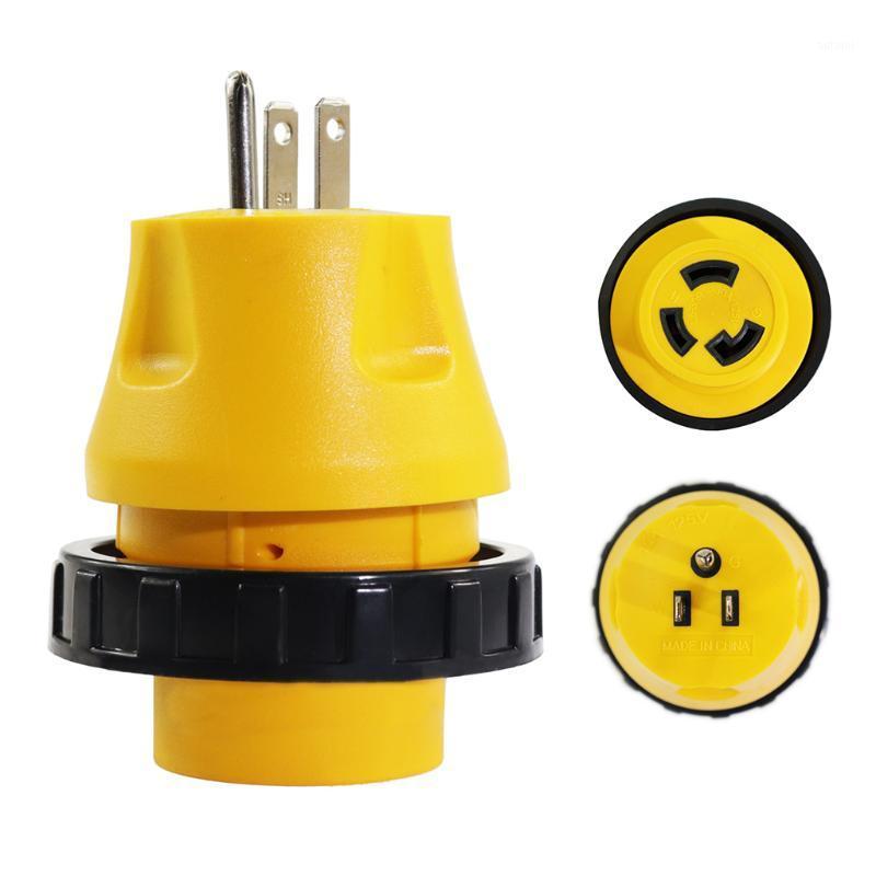 

15A Male To 30A Female Twist Adapter RV Locking Power Cord Adapter Camper Generator Cable Electrical Converter 125V Plug1