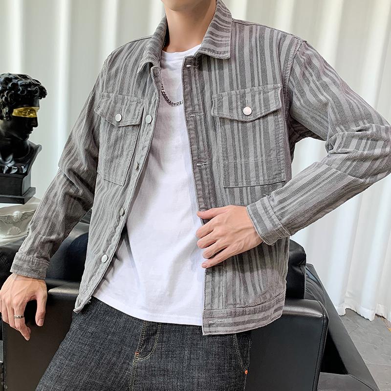 

Men Autumn Classic Style Vintage Corduroy Casual Jacket Hip Hop Man Streetwear Slim Motorcycle Bomber Jacket Outerwear 3XL,961, Black