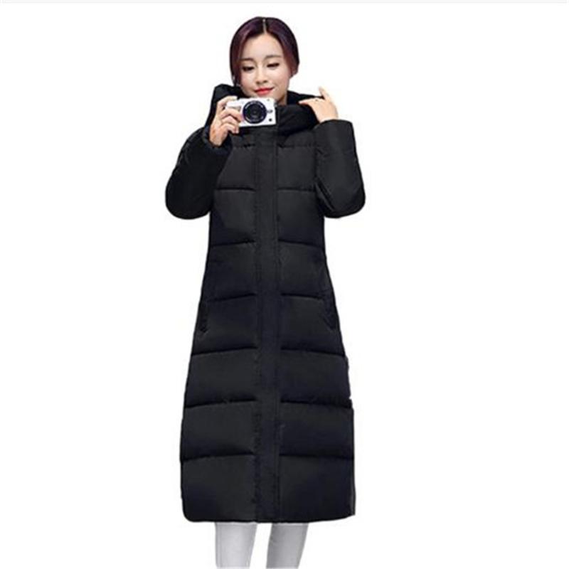 

Autumn And Winter New Women's Long Padded Jacket Thick Loose Warm Cotton Coat Clothes Parkas, Gray