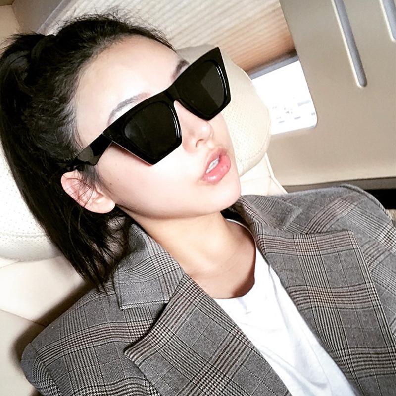 

2021 Fashion Cat Eye Sunglasses Women Brand Designer Luxury Sun Glasses for Women Square Oversized Shades Female Lady UV400