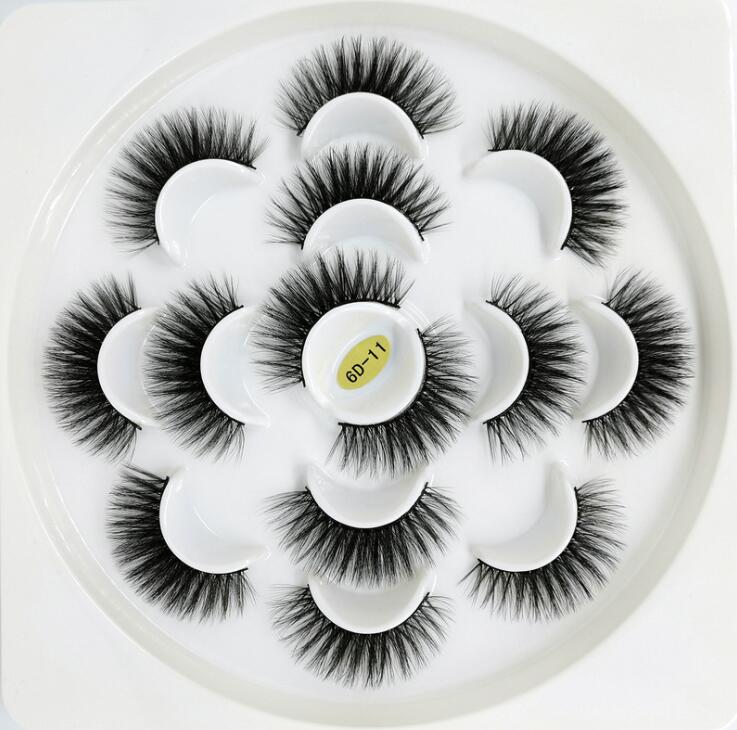 

Newest 7 Pairs 3D Eyelashes Handmade Natural Long Faux Mink Lashes Women Makeup False Lashes Extensions Maquiagem Tools Drop Shipping