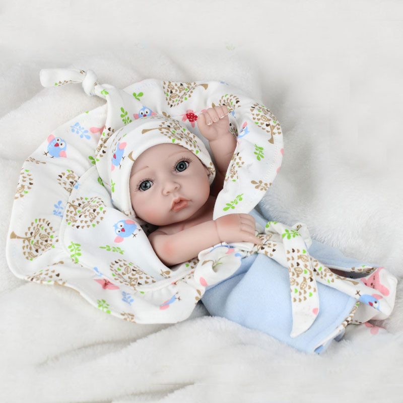

11inch 28CM baby dolls reborn toddler boy doll full body silicone realistic babies Birthday Gift For Kids