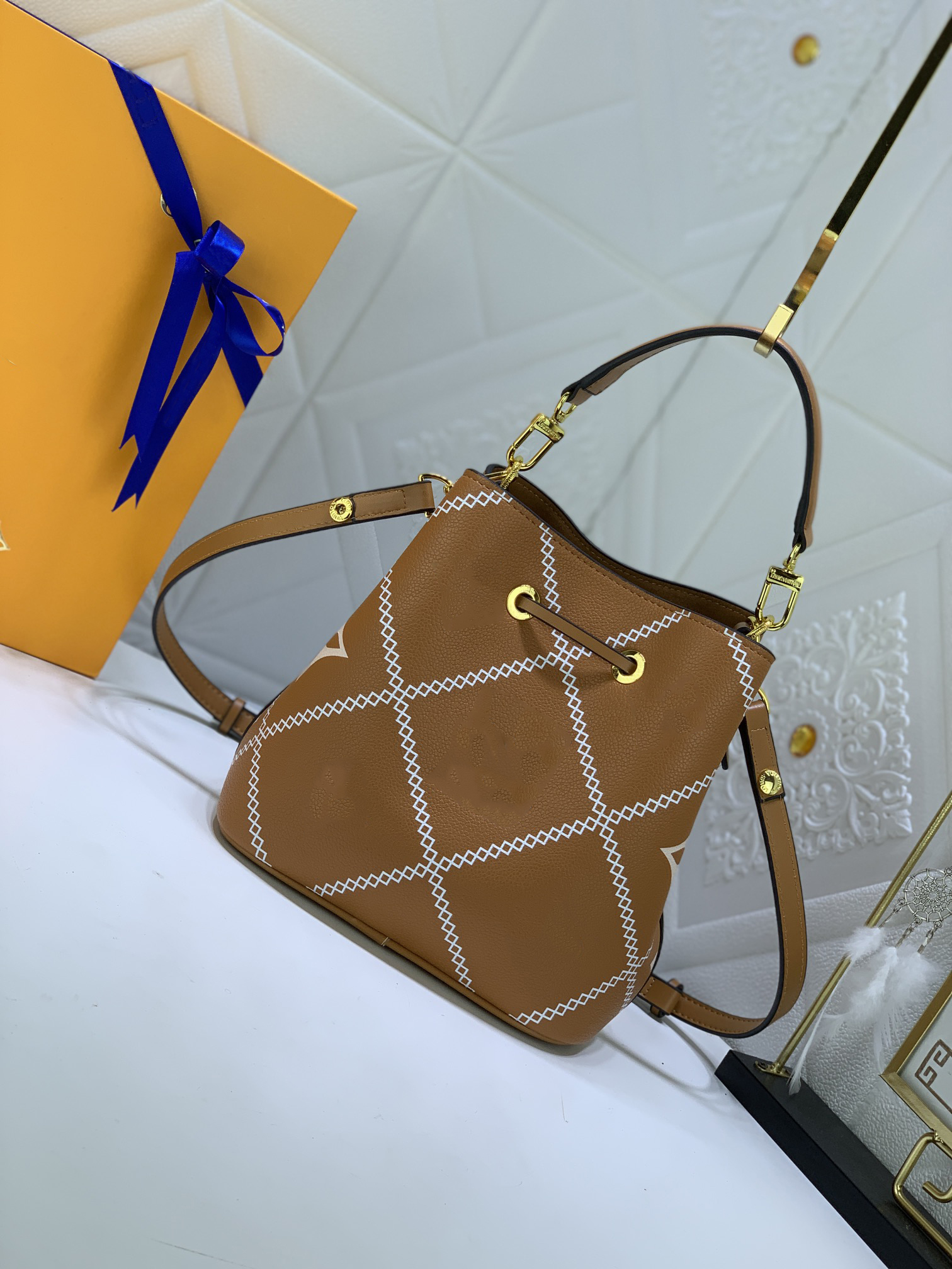 

luxurys designer bags genuine leather handbags Fashion Women Handbag Bucket Designer Ladies Shoulder Bag 45716