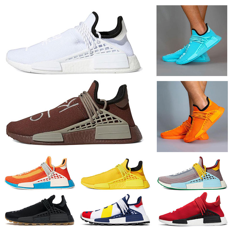 

Human Race Extra Eye Hu Pharrell Williams Mens Sneakers Running Shoes Chocolate Bold Orange Legacy Purple White Black Womens Sports Trainers, 5 bright yellow