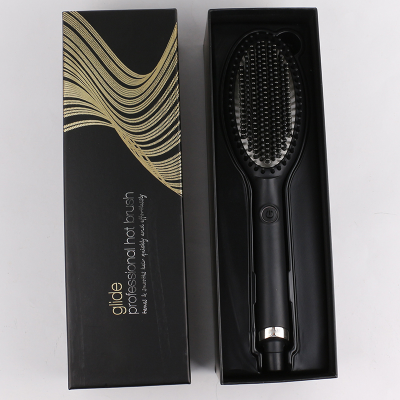 

2021 glide hot hair brush one step hair dryer styler volumizer multifunctional straightening curly hair brush with negative ions