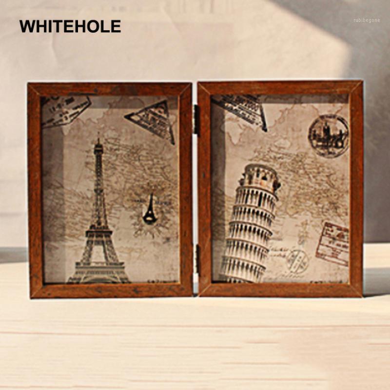 

2Pcs Combination Desktop Photo Frame Wood Picture Frame Modern Art Home Decor Family Picture Display Couple Photo1