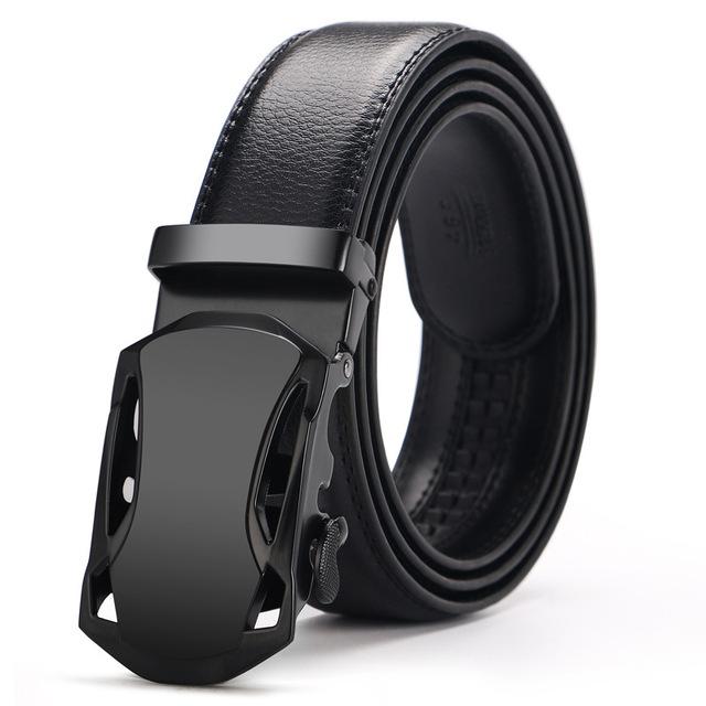 

Top Quality 2020 Business Mens Girdle Jeans Belts New arrival Automatic Buckle Belts For Men Designer Leather Belt Male, Black