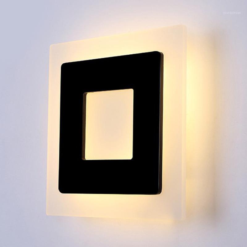 

Wall lamp LED square acrylic bedroom living room lamp creative simplicity modern staircase corridor wall LM41715161