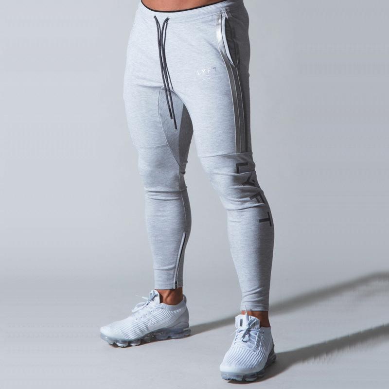 

Cross Border Muscle Men Brothers New Style Sports Casual Fitness Training Pants Trend Trousers Men a Generation of Fat, Light gray
