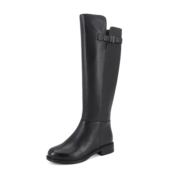 

2021 The New Special High-knee-hot Design Toe Genuine Leather Jump Women's Boots Vwfq, Black