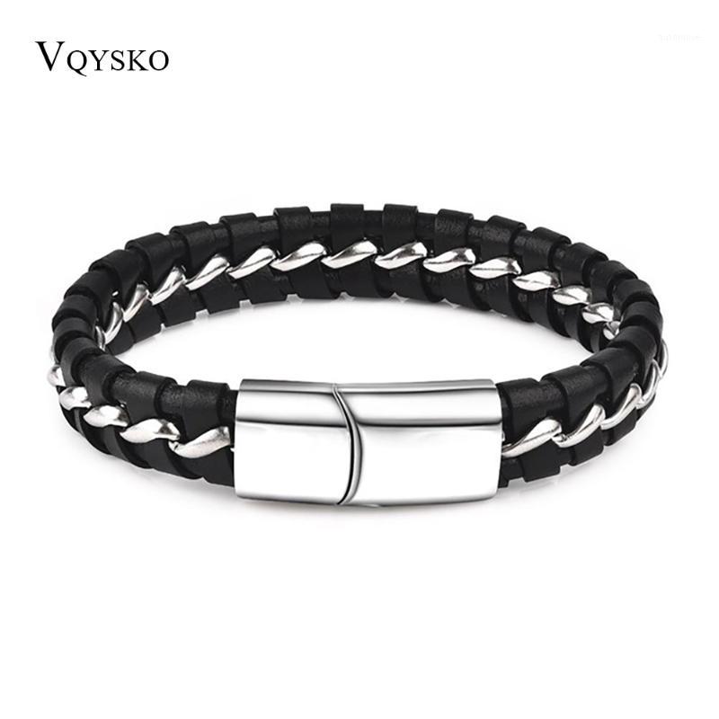 

NIBA Top Quality Man Cowhide Bracelet & Bangle Wrap Weaved Fashion Bracelet with Stainless Steel Delicate Clasp Jewelry1