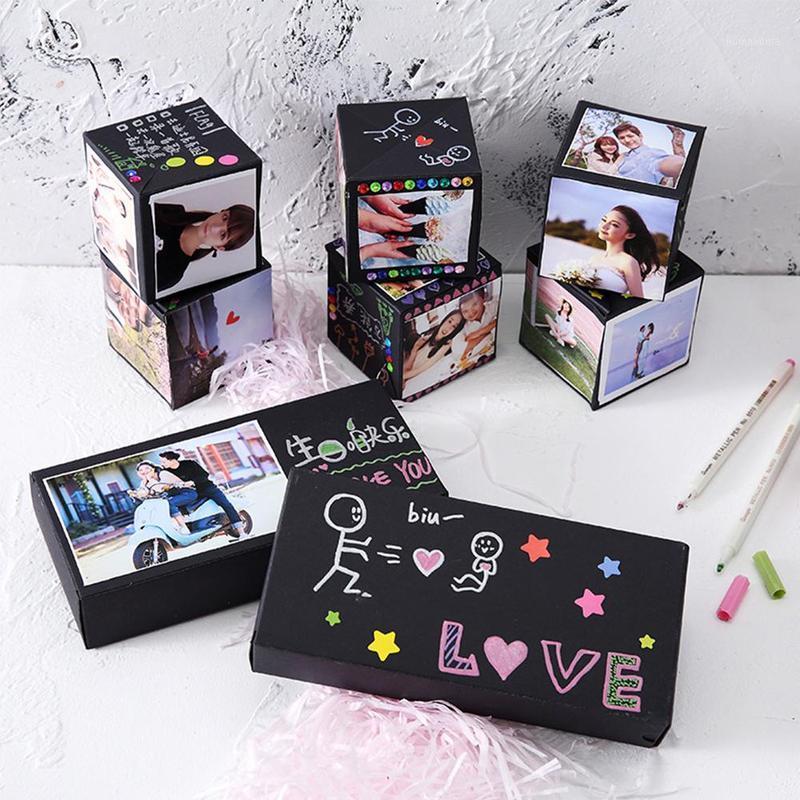

Valentine's Day Gift DIY Surprise Love Explosion Box Gift Explosion Black Bouncing Box Photo Birthday Anniversary1