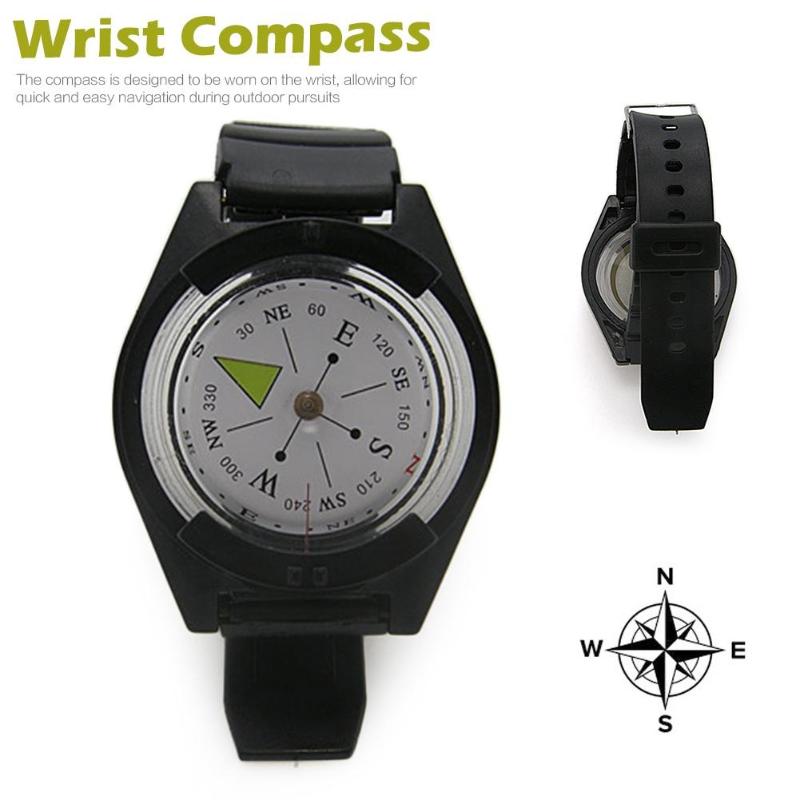 

50Pcs/Lot Tactical Wrist Compass Special For Outdoor Survival Watch Black Band