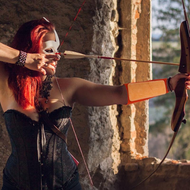 

1PC Shooting Arm Guard Comfortable Adjustable Durable Arm Sleeve Safe Guard Safe Strap Armband for Protection1, Brown