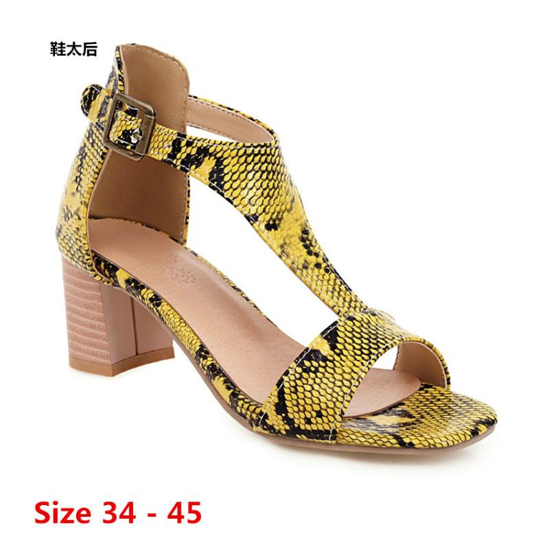 

Summer Pumps Sexy Sandals Shoes Women High Heels Open Toe Sandal Lady Ankle Strap Pump Shoes Woman Small Big Size 34 - 45, Blue