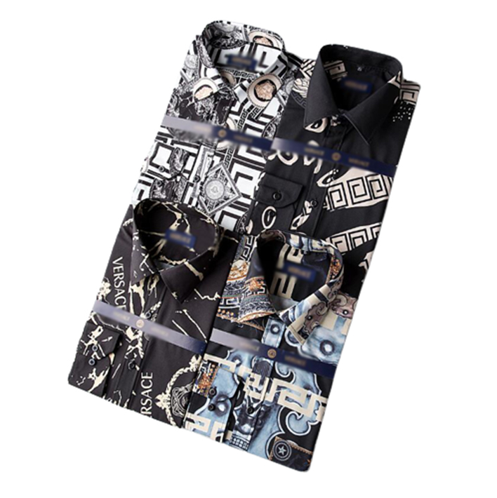 

Luxurys Designers Men's Business Casuals shirt men long sleeve striped slim fit masculina wine social male T-shirts fashion checked M-4XL#147, Customize