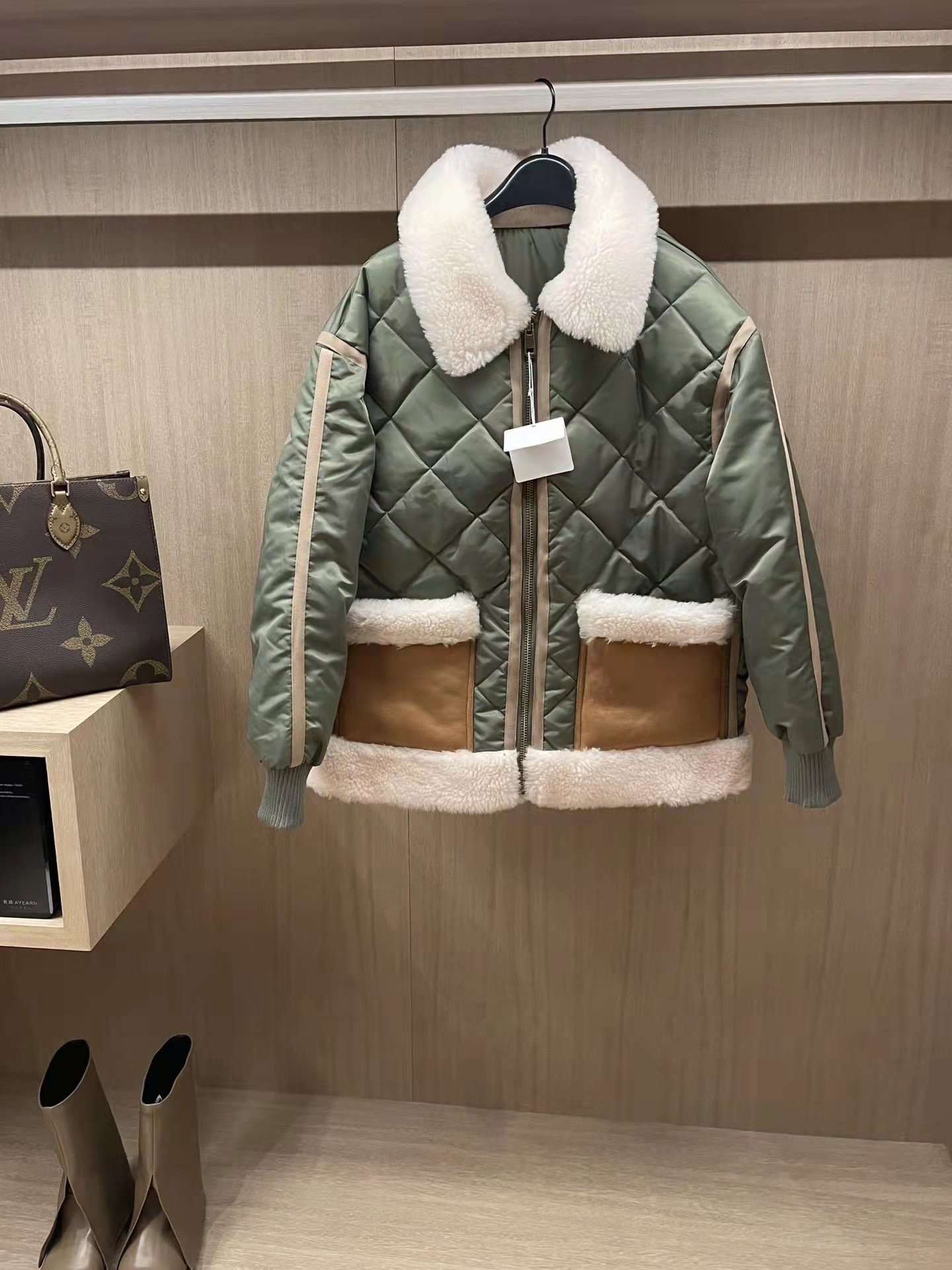 

Autumn and winter temperament of new down jacket, Green