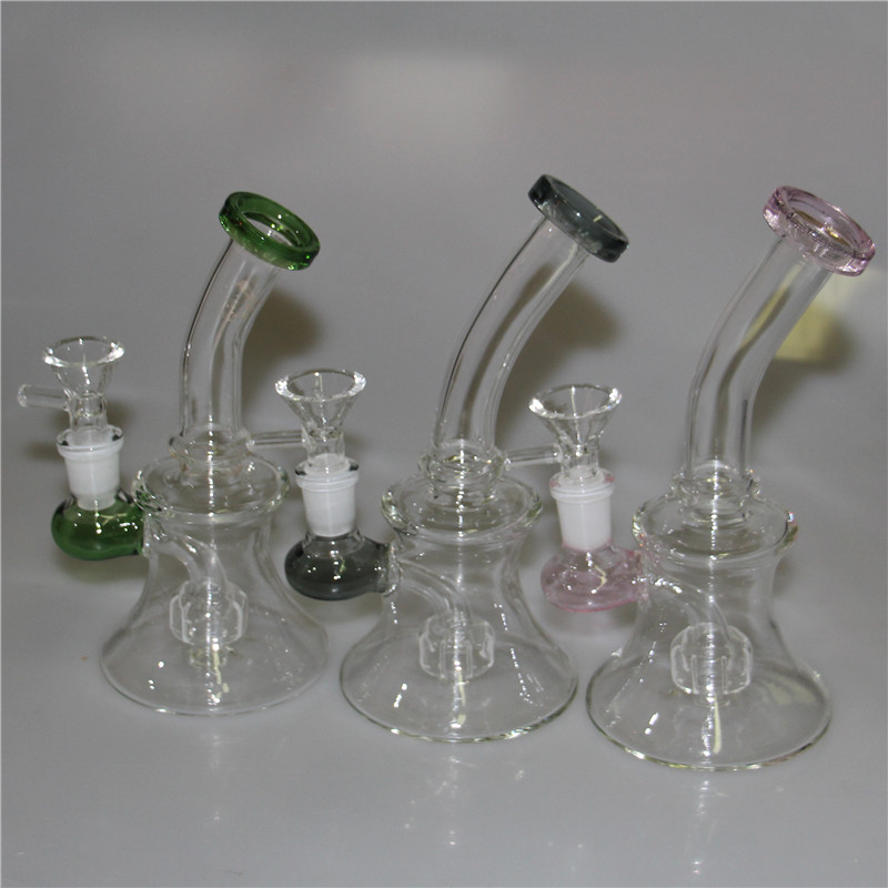 

Small Pink Bong Beaker Bongs Colored Water Pipes 14mm Banger Dab Oil Rigs Heady Glass Water Bongs Hookahs Shisha 7.4 inchs