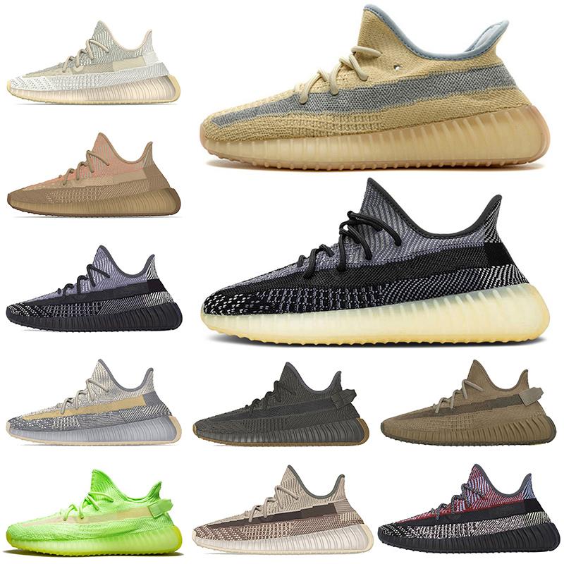 

2020 Kanye Shoes Women Men Running Shoes Tail Light Sulfur Yecher Cinder Earth Abez Asriel Israfil Eliada Trainers Sneakers size 12, 28
