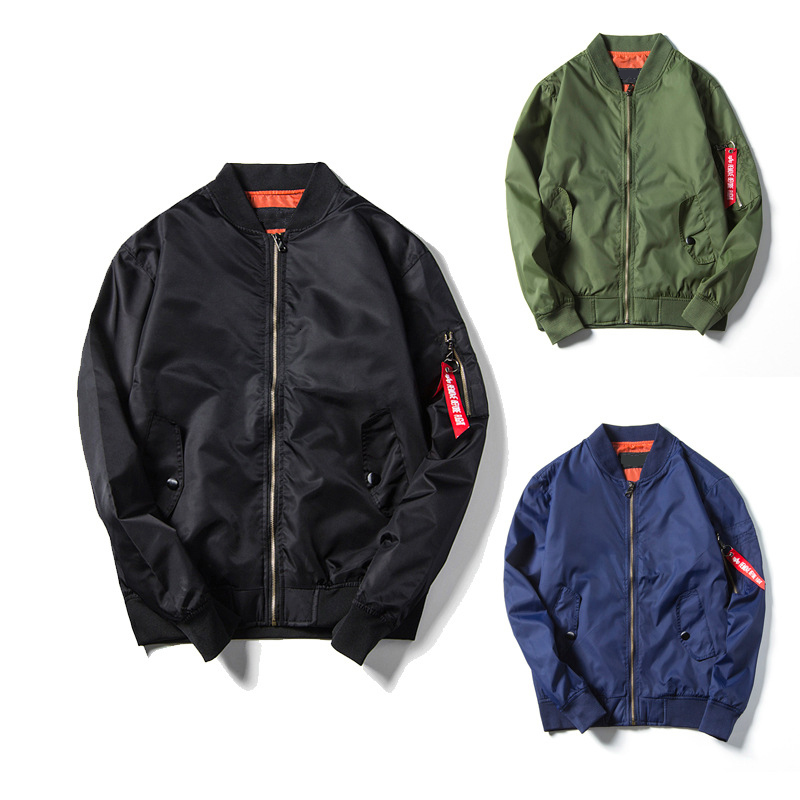 

2021 New Eur Size Spring Autumn Men Casual Flight Air Force Coat Jacket Unisex Outerwear Oversize 950z, Blue