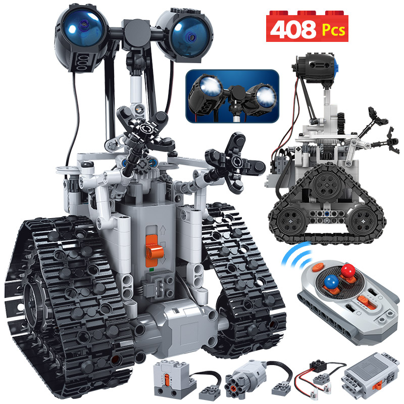 Soc Peak Classic High-Tech Remote Control RC Robot 2.4GHz with Motor Box 408pcs Building Blocks Bricks Creative Toys for kids-image-753387699