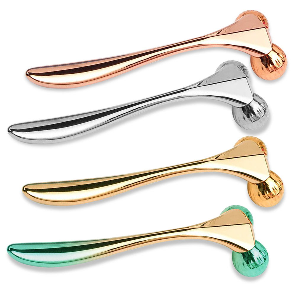 

Rose gold Face massager roller lifting beauty roller ball Y-shape body facial massager roller Anti-Aging Double Chin