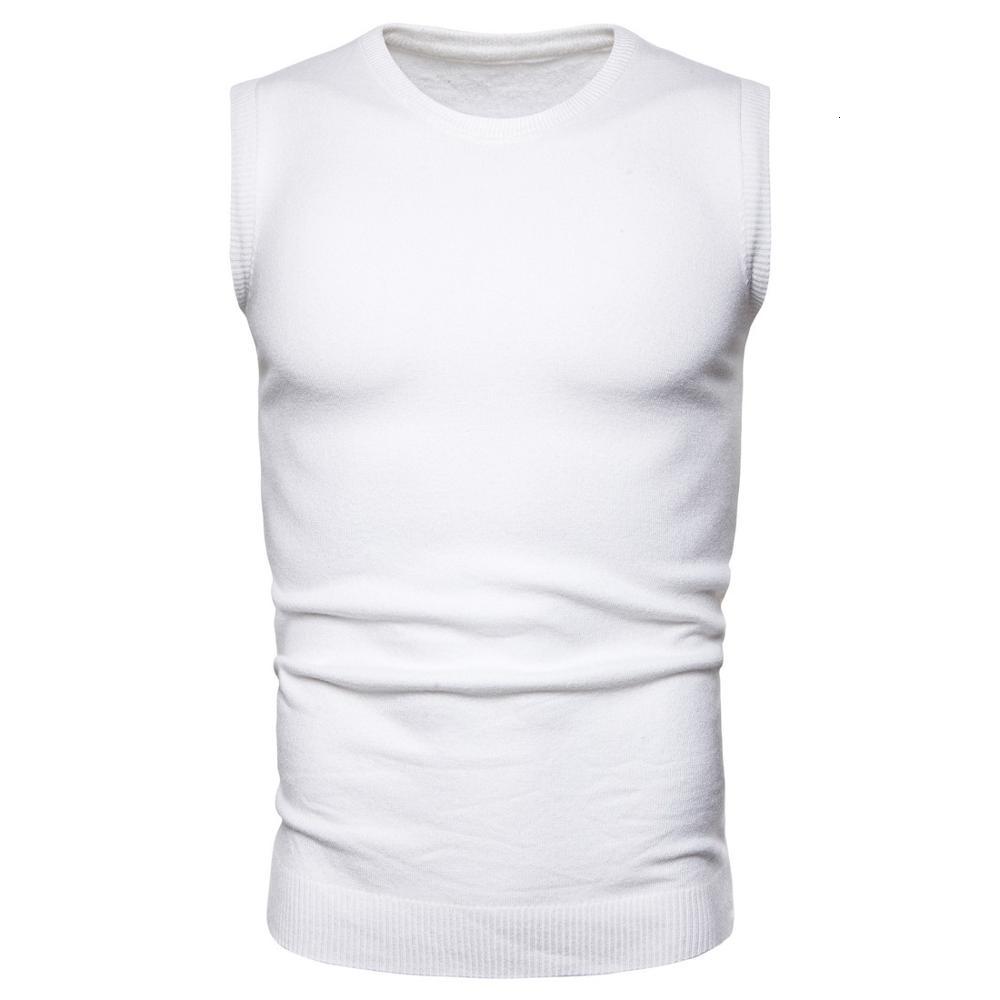 

2021 New Autumn Sweater Man Solid Color Casual Sweaters T1vd, Ivory