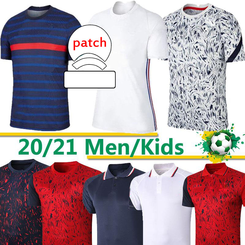 

2020 Fra 20 21 nce MBAPPE GRIEZMANN POGBA jerseys French Soccer jersey Football shirts maillot de foot men + kids kit thailand, Faguo