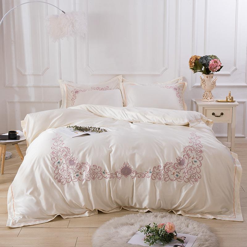 

European Luxury Bedding Sets Long Staple Egyptian Cotton Duvet Cover Pillowcases Bed Clothes Jacquard Bed Linen Queen King