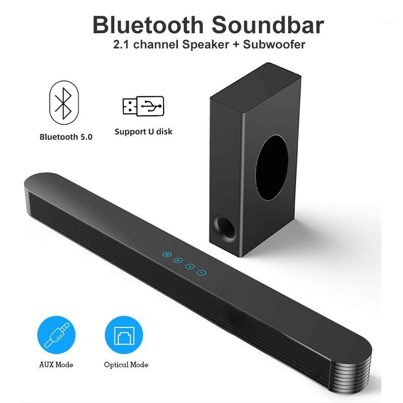 

Bluetooth Soundbar with Subwoofer 120W Bluetooth Speaker for TV Bass Soundbar Adjustable Surround Sound Home Theater USB AUX1