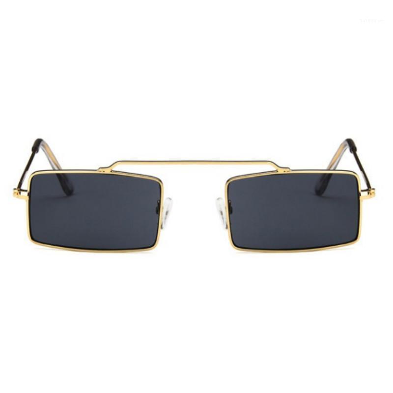 

Vintage Small Square unglasses Women 2020 Brand Designer metal Retro Skinny Rectangle Slim ins Sun Glasses For Women1