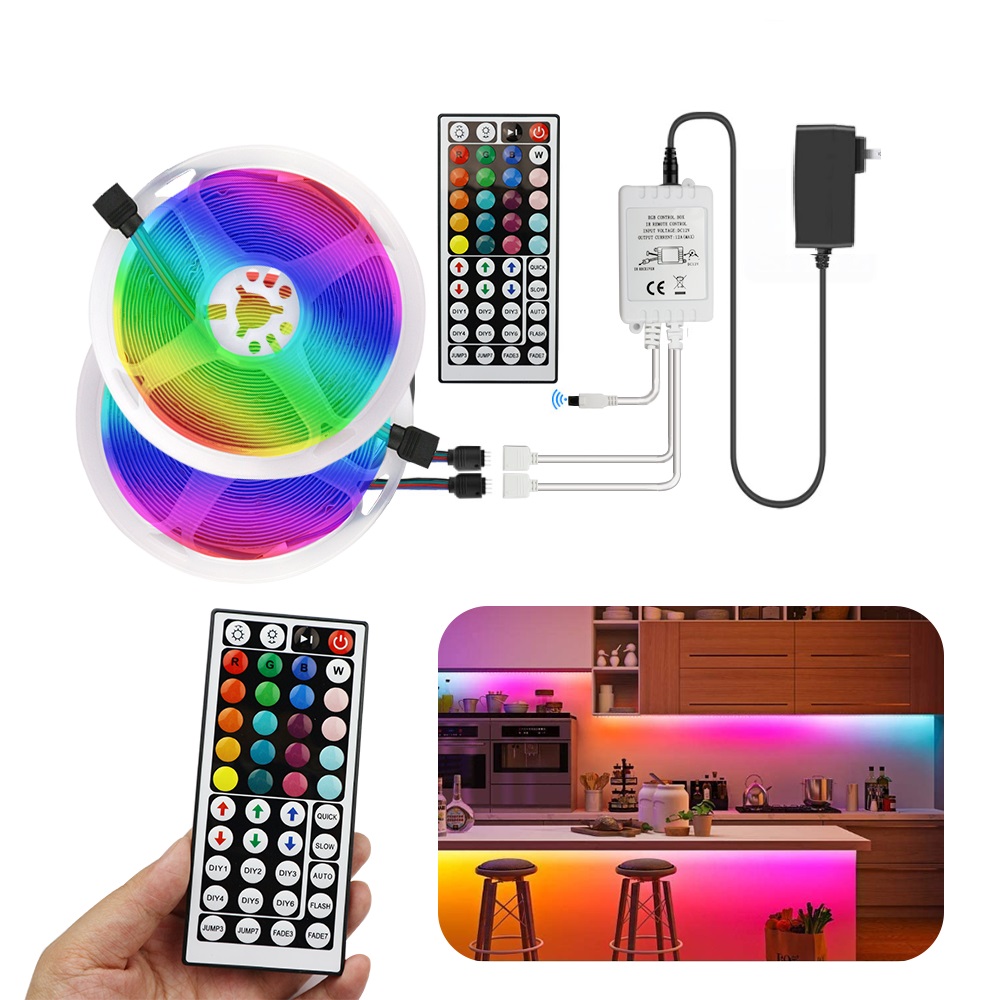 

LED Strip Light RGB 5050 SMD Flexible Ribbon fita led light strip RGB 5M 10M 15M Tape Diode DC 12V+ Remote Control +Adapter