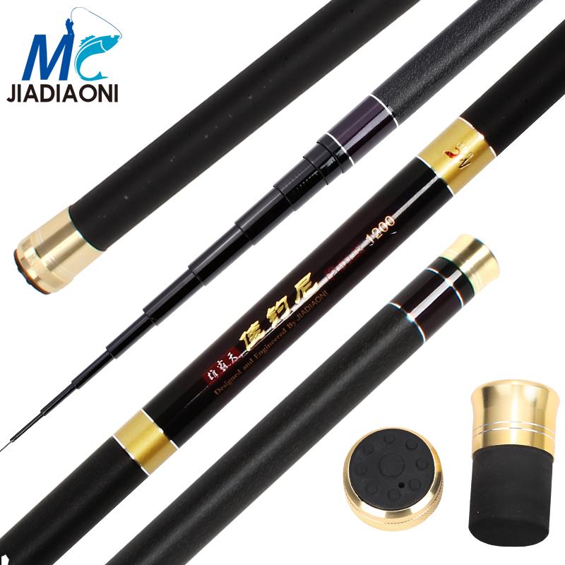 

JIADIAONI Long Carp Taiwan Fishing Rod Carbon Super Hard Stream Fish Rod Hand Fishing Pole 11m/12m/13m Tackle JDN088