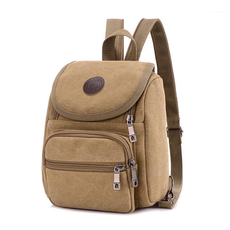 

Women's Backpack for Teenager Shoulder bag Waterproof Canvas Bag high quality Female Leisure Travel Men Shoulder Pack Small1, Coffee