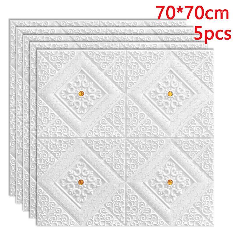 

3D Foam Wall Panels Self Adhesive Ceiling Stickers Self-loading Roof Wallpaper Kid Room Home Office Decoration Foam Soft Package1