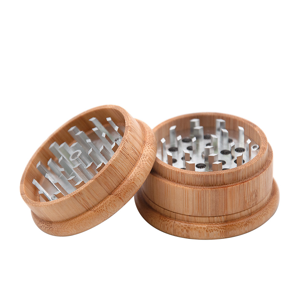 

COURNOT Premium 3 Piceces Herb Grinder Metal Diamond Teeth Wood Cover Tobacco Dry Herb Crusher Handle Muller Spice Pollen Smoking Accessory