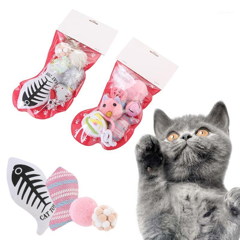

Plush Christmas Pet Cat Stocking Toys Set Pet Toy with Small Toys Set For Cat Toy Pets Kitten1