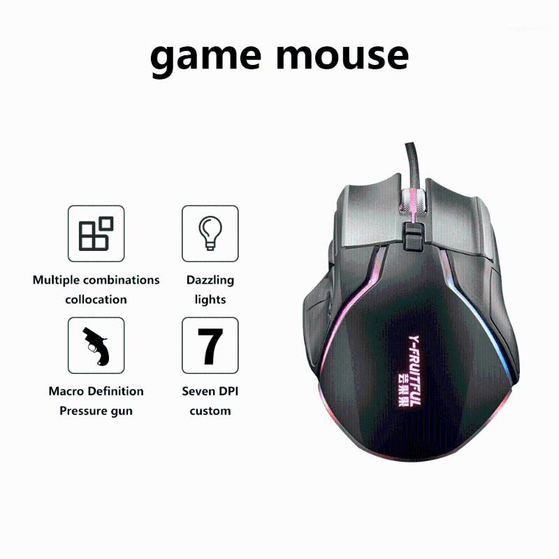 

Gaming Mouse Mechanical Mouse Gaming Adjustable 6400DPI LED Light Programmable Wired USB for Computer Laptop Professional Gamer1