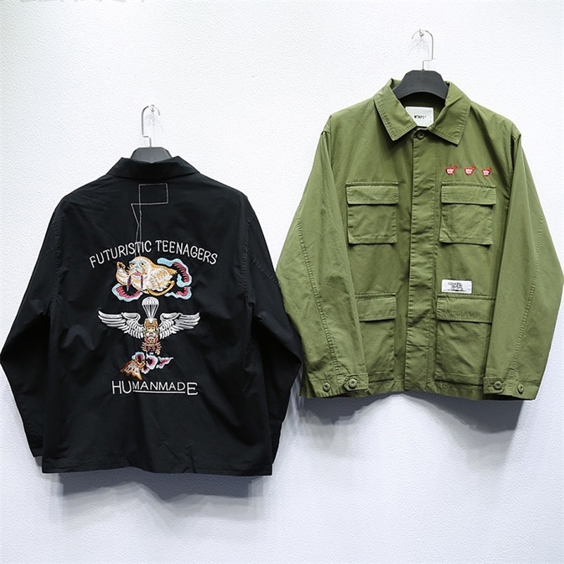 

WTAPS Jackets Men Clothing Fashion Autumn Winter Woman Windbreaker Clothes Trench Coat Streetwear Army Techwear Cotton Padded 201105, Gray n2e